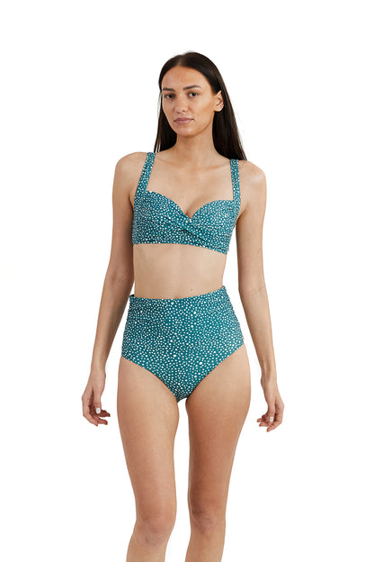 Panos Emporio  Recycled Chara Fold Over Bikini Brief, Ditsy Dot