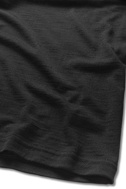 Panos Emporio  Eco Merino Wool T-Shirt, Black