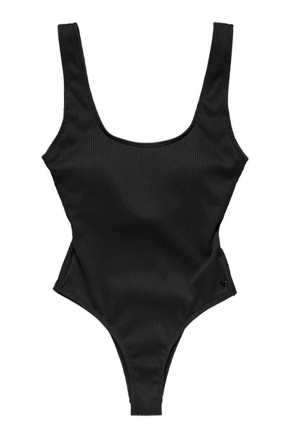 Thyme Sienna High Cut Swimsuit, Black.