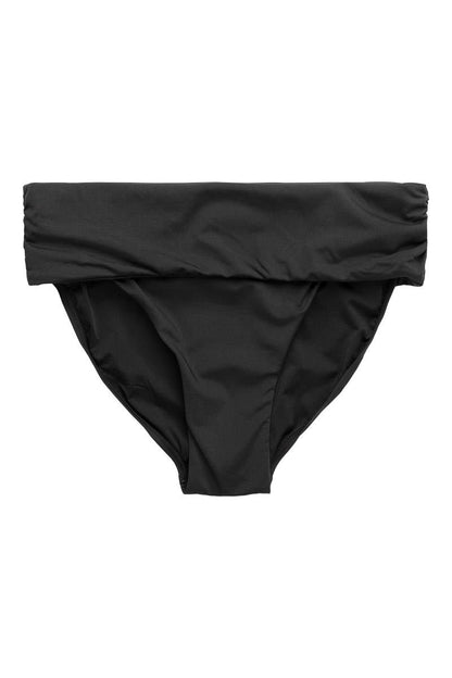 Recycled Chara Fold Over Bikini Brief, Black.