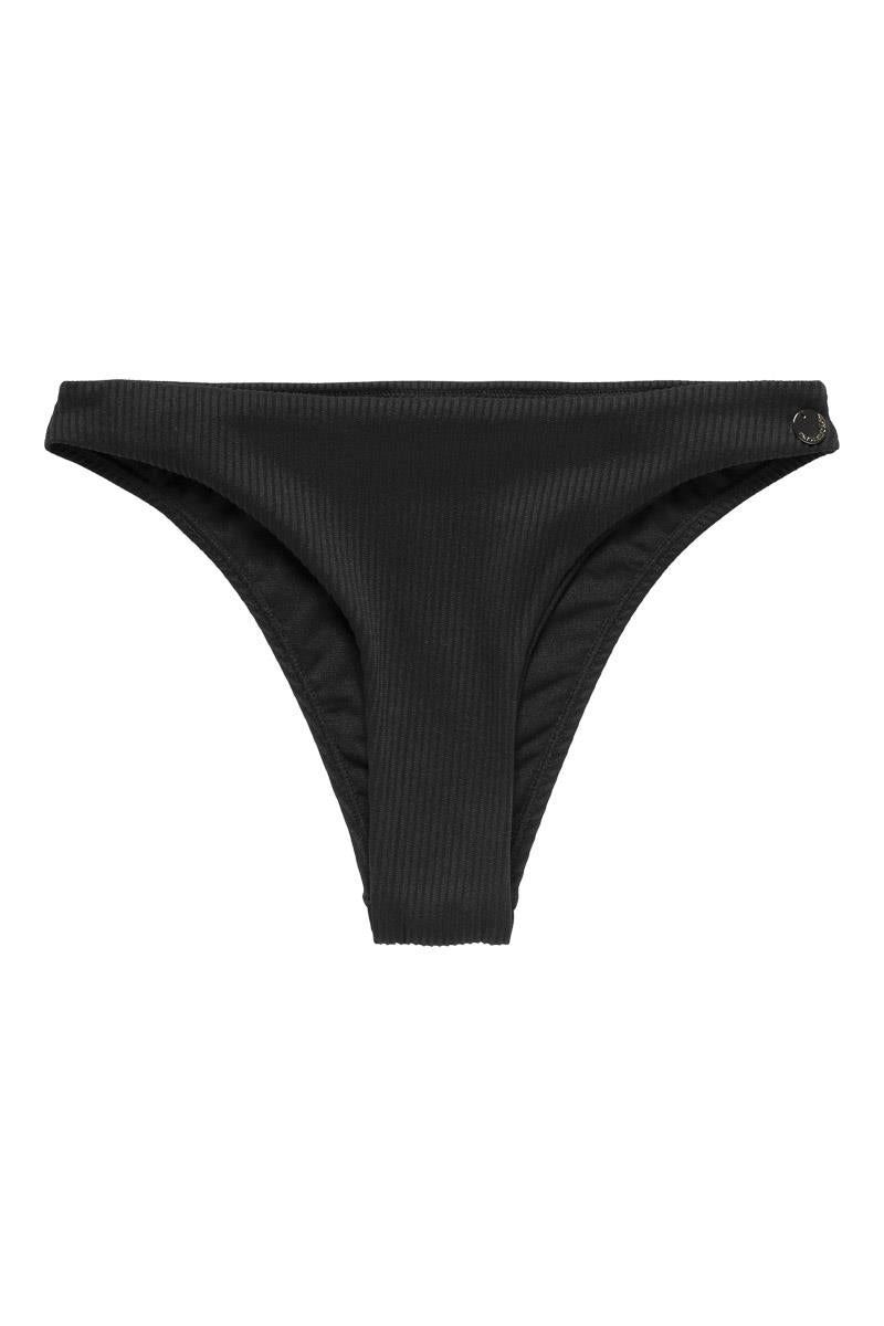 Thyme Iris Bikini Bottom, Black.