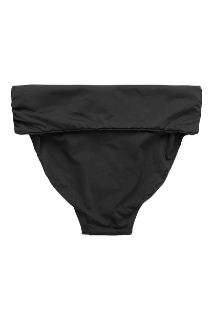 Recycled Chara Fold Over Bikini Brief, Black.